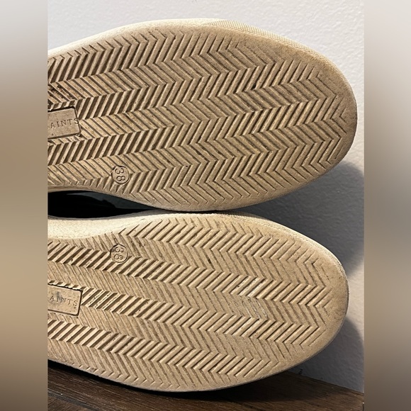 AllSaints Sheer Black Leather Distressed Sneakers Size 38 Women’s US size 8 - Picture 10 of 11